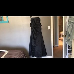 Black formal prom strapless dress Sz 11/12